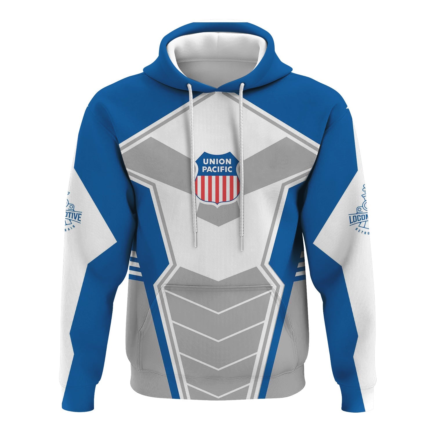 Railspirit Personalized Union Pacific Railroad Hoodie Engine-Inspired Style Big Boy Train Zip Up Hoodie for Railroad Fanatic