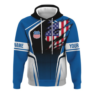 Railspirit Personalized Union Pacific Railroad Hoodie American Eagle Vintage Train Big Boy Zip Up Hoodie