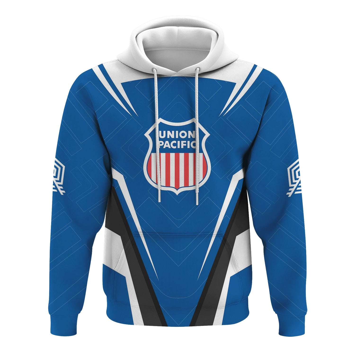 Railspirit Personalized Union Pacific Railroad Hoodie Railway Inspired Apparel Big Boy Train Zip Up Hoodie For Train Lovers