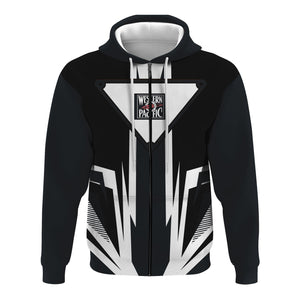 Railspirit Western Pacific Railroad Hoodie Bold Graphic Style All Over Printed Zip Up Hoodie