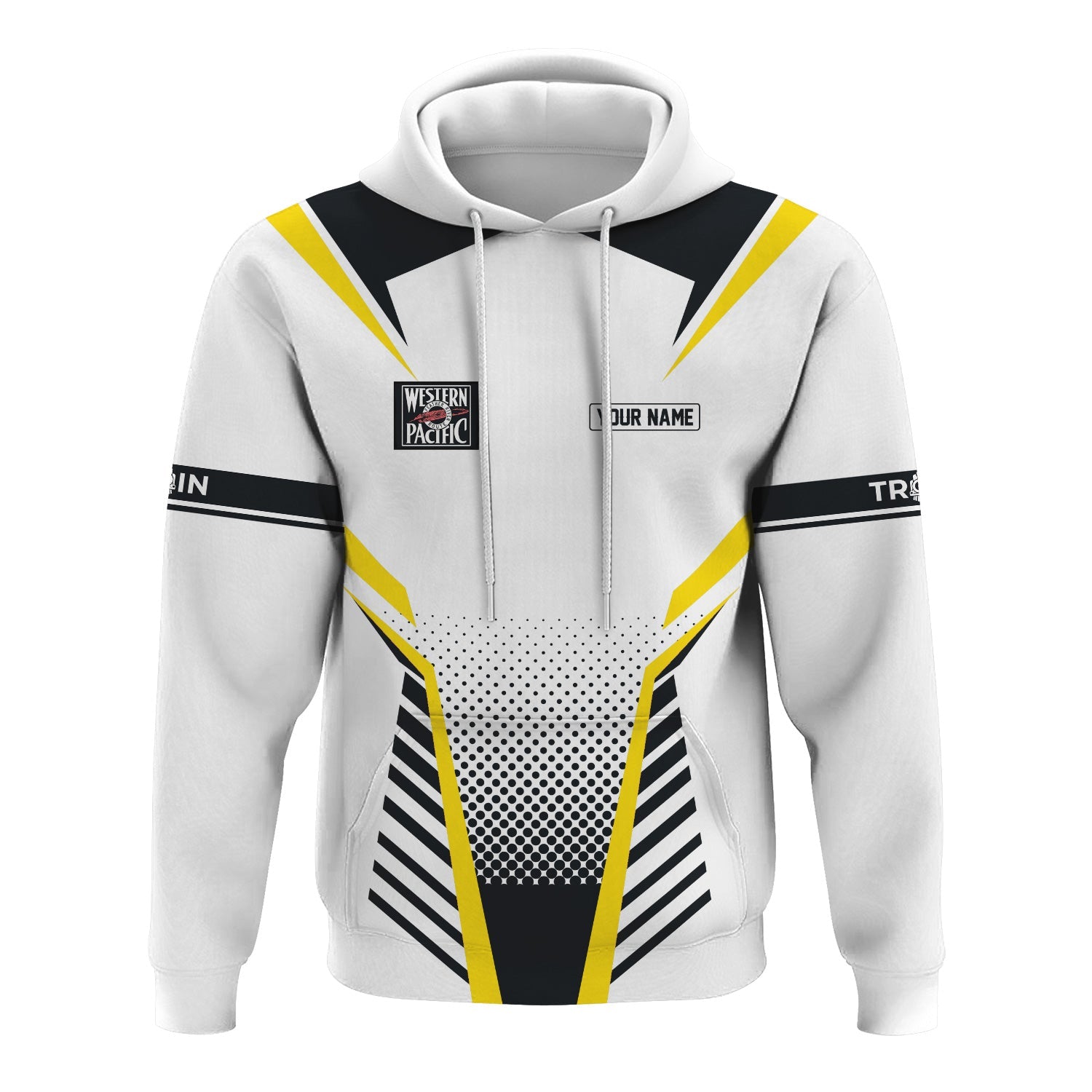 Railspirit Personalized Western Pacific Railroad Hoodie Unisex Train Zip Hoodie All Over Print