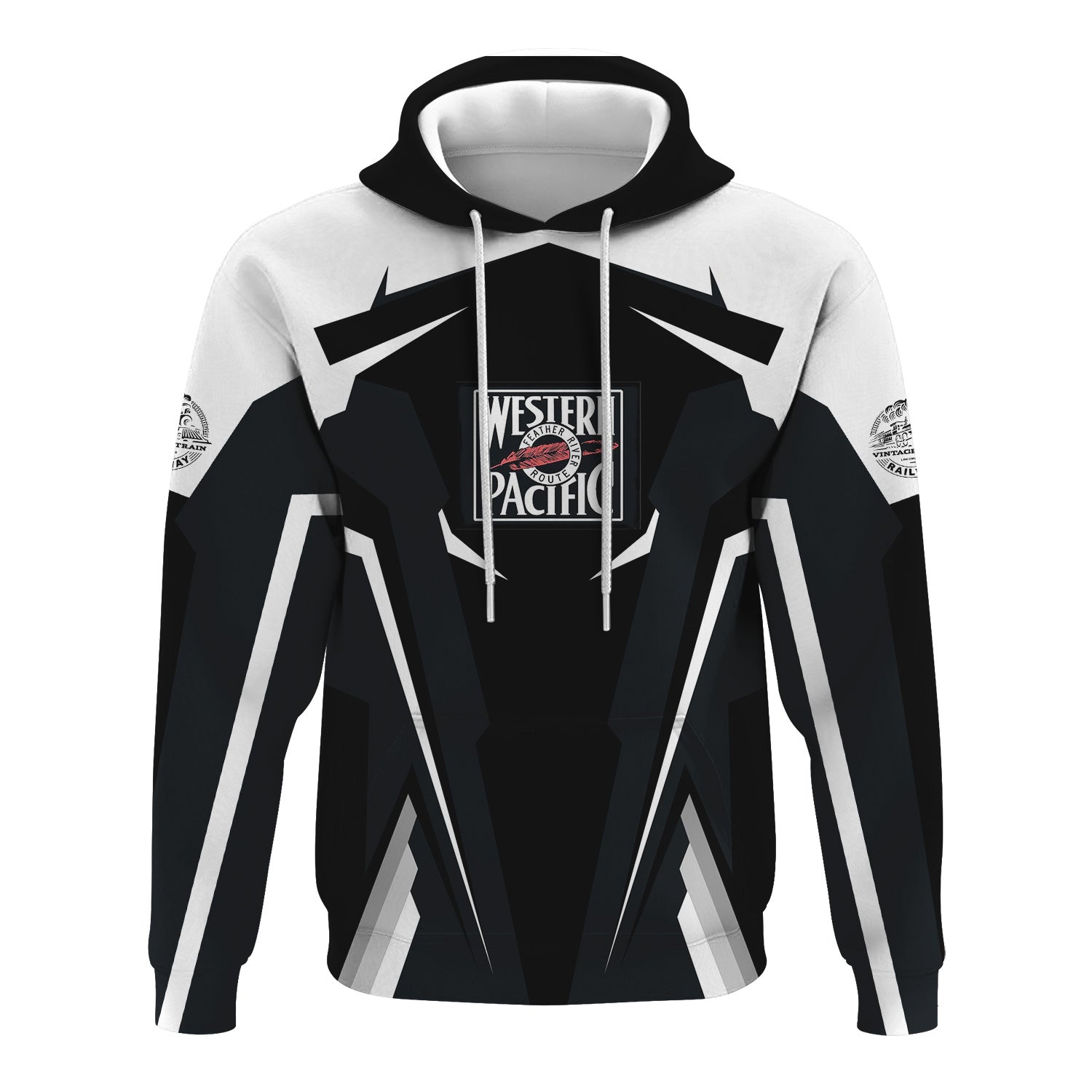 Railspirit Personalized Western Pacific Railroad Hoodie Strong Line Style Train Hoodie Gift Idea For Train Lover