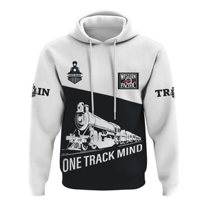Railspirit Custom Name Western Pacific Railroad Hoodie One Track Mind Printed Zip Hoodie