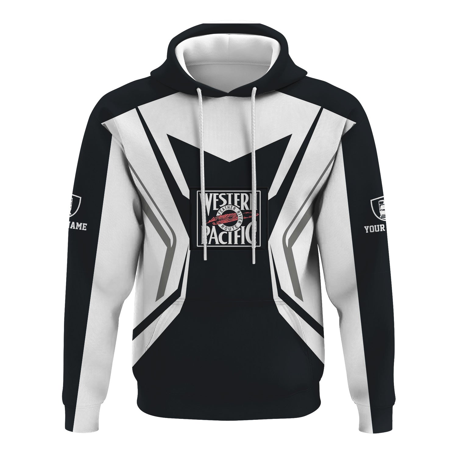 Railspirit Personalized Western Pacific Railroad Hoodie Unique Style with Custom Job Train Zip Up Hoodie