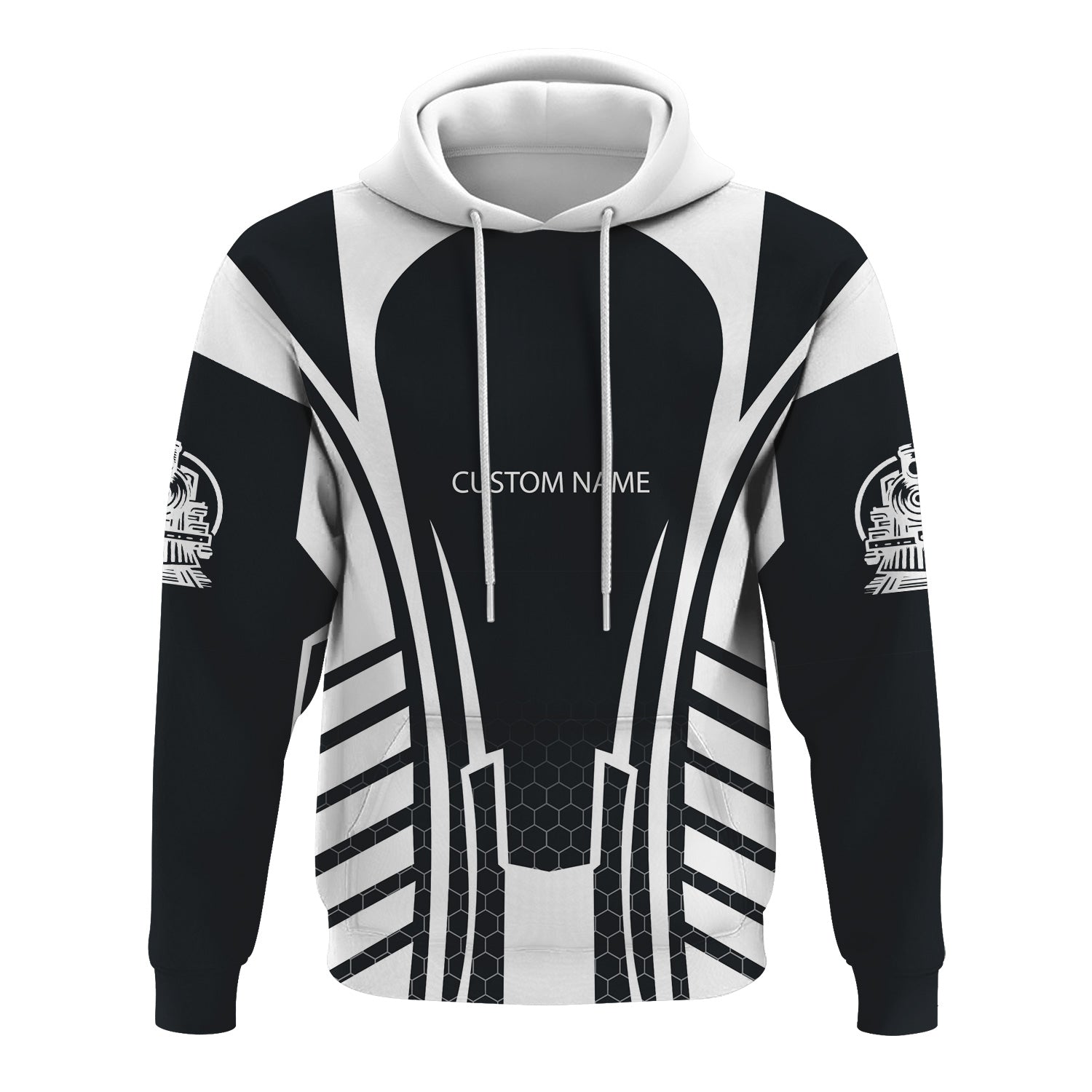 Railspirit Personalized Western Pacific Railroad Hoodie Striped Railroad Style Train Zip Up Hoodie All Over Print