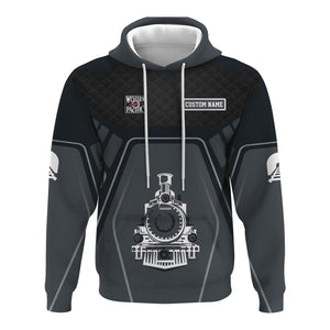 Railspirit Personalized Western Pacific Railroad Hoodie Steam Locomotive Engine Graphic Train Zip Up Hoodie All Over Print