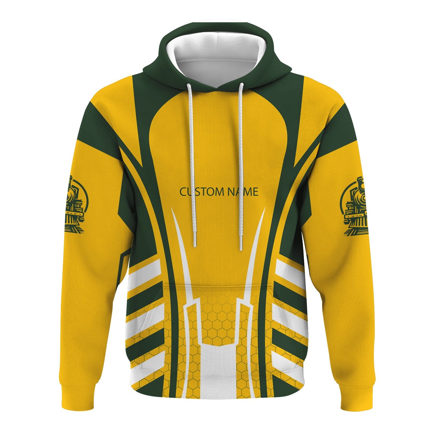 Railspirit Personalized New York, New Haven and Hartford Railroad Hoodie Striped Railroad Style New Haven Railroad Train Zip Up Hoodie All Over Print