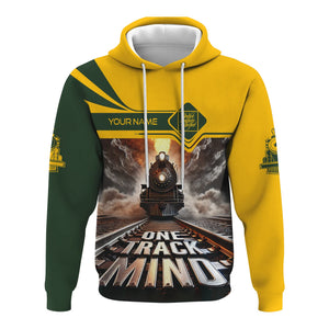 Railspirit Personalized New York, New Haven and Hartford Railroad Hoodie One Track Mind New Haven Railroad Train Printed ZIp Up Hoodie