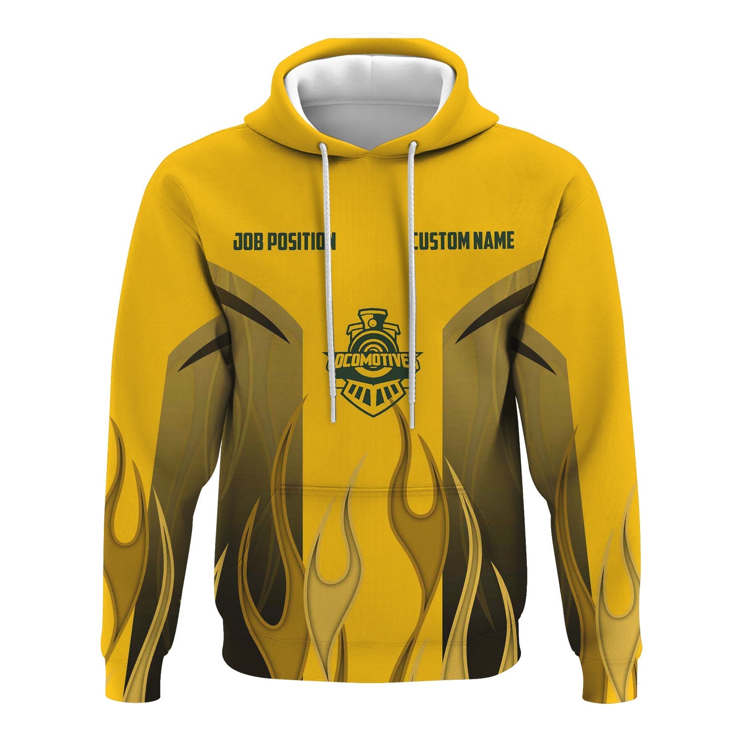 Railspirit Custom Name and Job Title New York, New Haven and Hartford Railroad Hoodie Flame Graphic New Haven Railroad Train Zip Up Hoodie