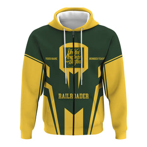Railspirit Personalized New York, New Haven and Hartford Railroad Hoodie Custom Year Railroader New Haven Railroad Zip Up Hoodie