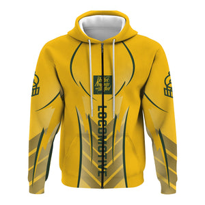 Railspirit Personalized New York, New Haven and Hartford Railroad Hoodie Striking Line New Haven Railroad Train Zip Up Hoodie For Locomotive Lovers