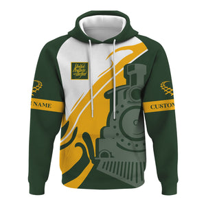 Railspirit Personalized New York, New Haven and Hartford Railroad Hoodie Flame-Inspired Style New Haven Railroad Zip Up Hoodie Gift For Train Lovers