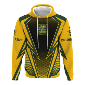 Railspirit Personalized New York, New Haven and Hartford Railroad Hoodie Lightning Graphic Style New Haven Railroad Zip Up Hoodie Gift Idea For Train Lover