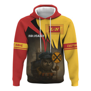 Railspirit Personalized Louisville and Nashville Railroad Hoodie Angry Train L&N Hoodie Gift Idea For Train Lover