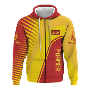 Railspirit Personalized Louisville and Nashville Railroad Hoodie Vibrant Striking Style L&N Zip Up Hoodie For Rail Enthusiasts