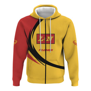Railspirit Personalized Louisville and Nashville Railroad Hoodie Unique Graphic Style L&N Zip Up Hoodie For Train Enthusiasts