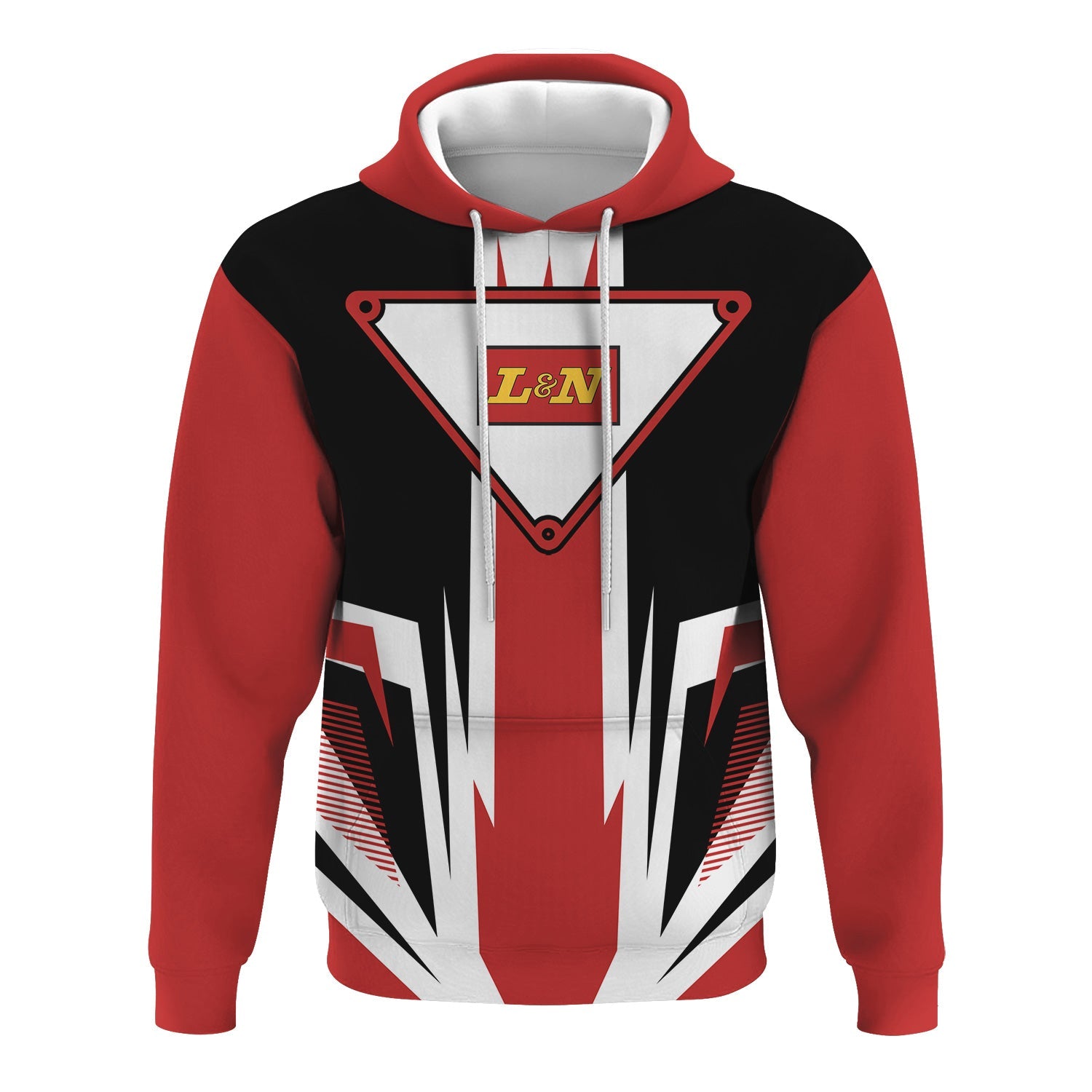 Railspirit Louisville and Nashville Railroad Hoodie Bold Graphic Style L&N All Over Printed Zip Up Hoodie