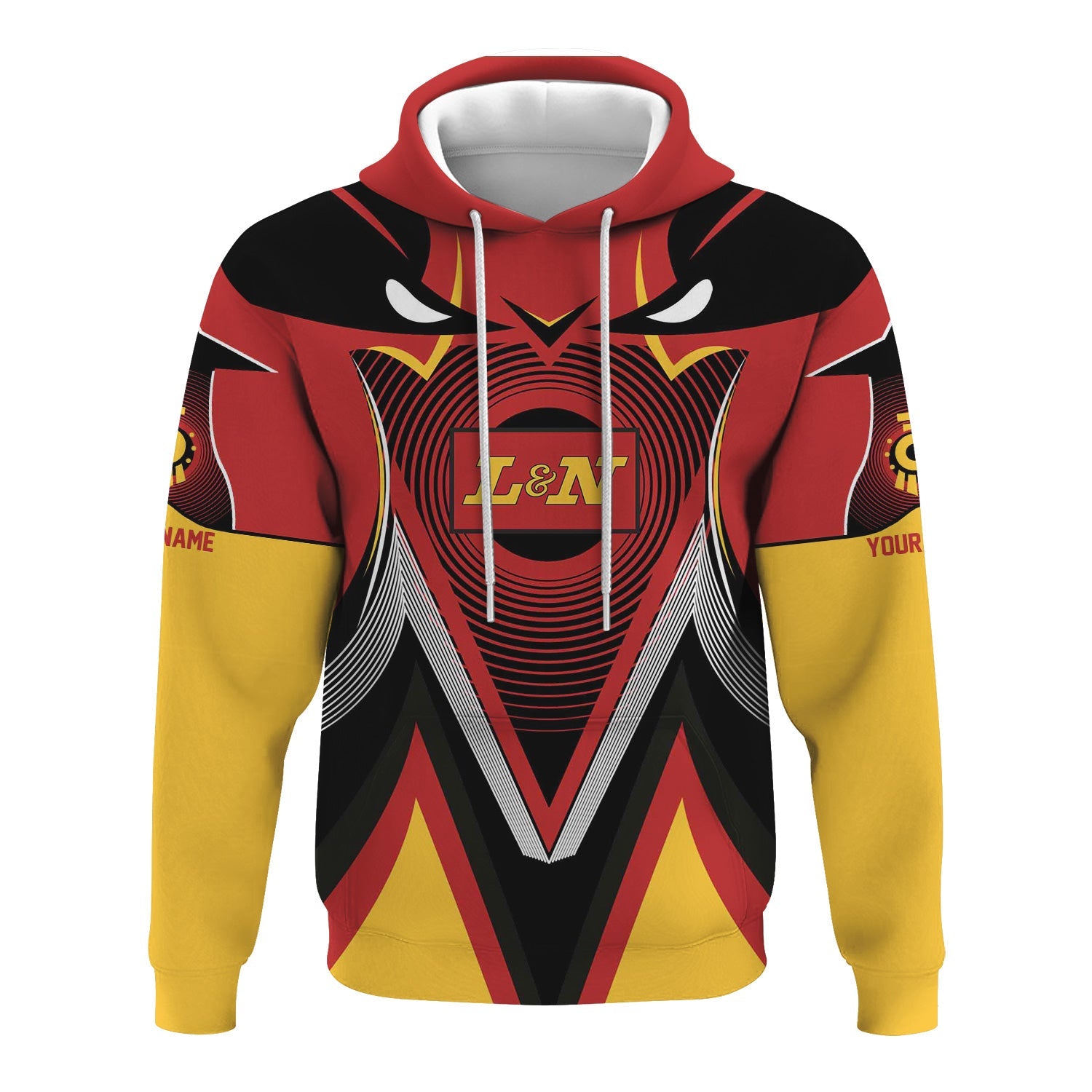 Railspirit Personalized Louisville and Nashville Railroad Hoodie Vibrant Graphic Pattern L&N Zip Up Hoodie For Train Enthusiasts