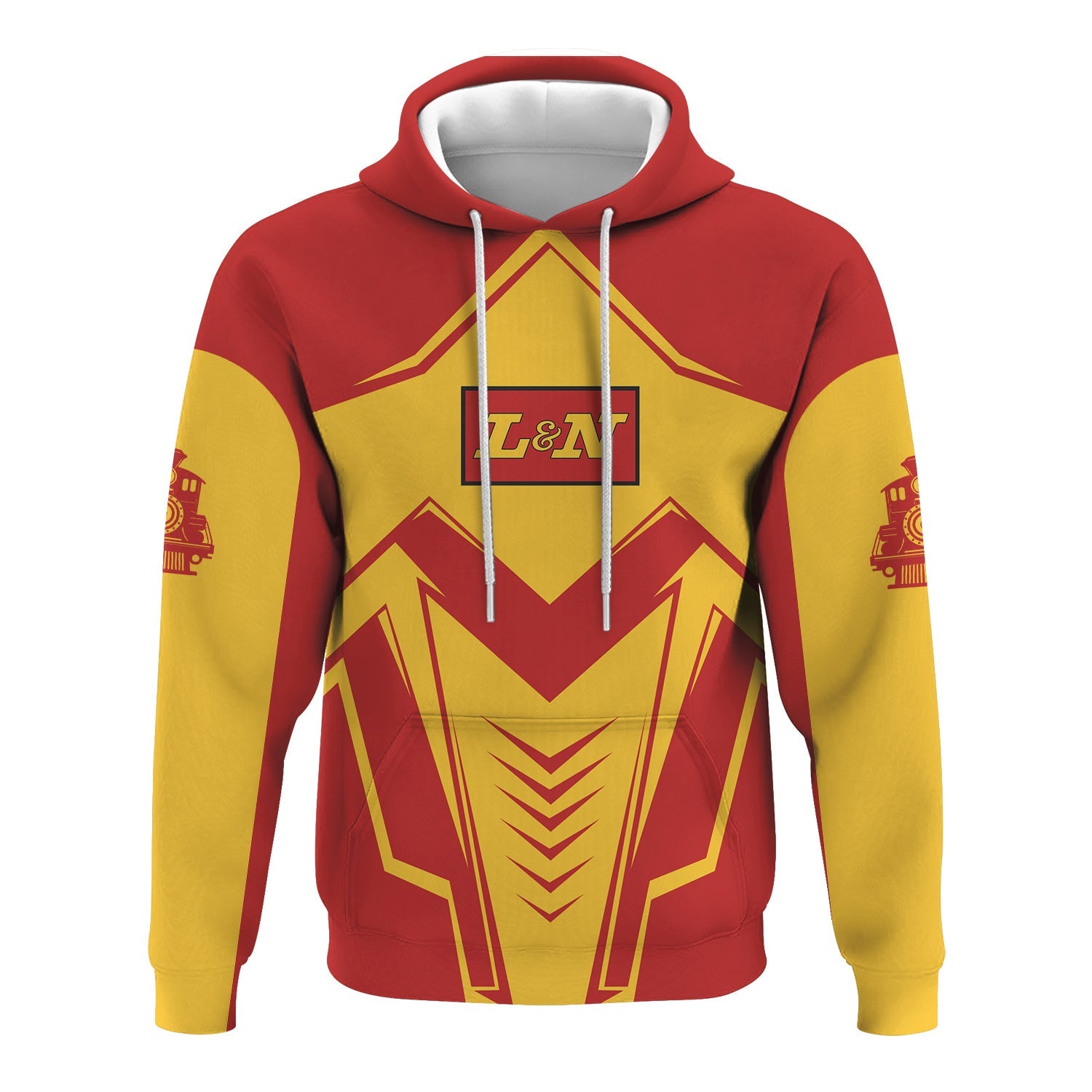 Railspirit Personalized Louisville and Nashville Railroad Hoodie Railway Trainspotter Style L&N Zip Up Hoodie Gift Idea For Foamers