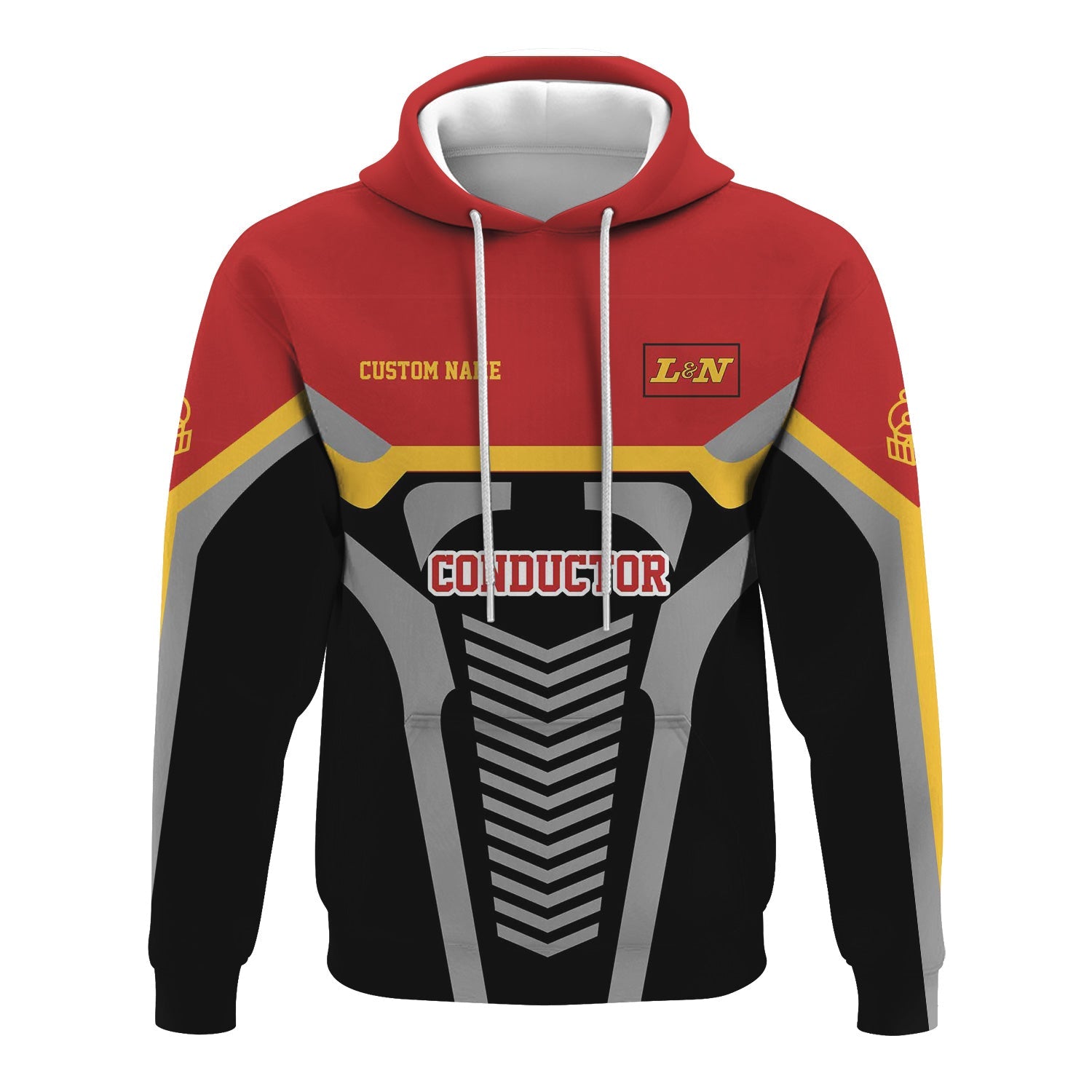 Railspirit Personalized Louisville and Nashville Railroad Hoodie Track-Inspired with Custom Job Position L&N Train Zip Up Hoodie