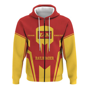 Railspirit Personalized Louisville and Nashville Railroad Hoodie Custom Year Railroader L&N Zip Up Hoodie Gift Idea For Train Lover
