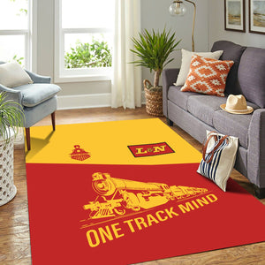 Railspirit Personalized Louisville and Nashville Railroad Area Rug One Track Mind L&N Train Rug Gift Idea For Train Lover