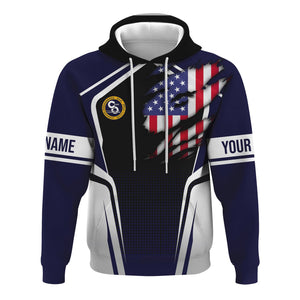 Railspirit Personalized Chesapeake and Ohio Railway Hoodie American Eagle Vintage Train C&O Zip Up Hoodie