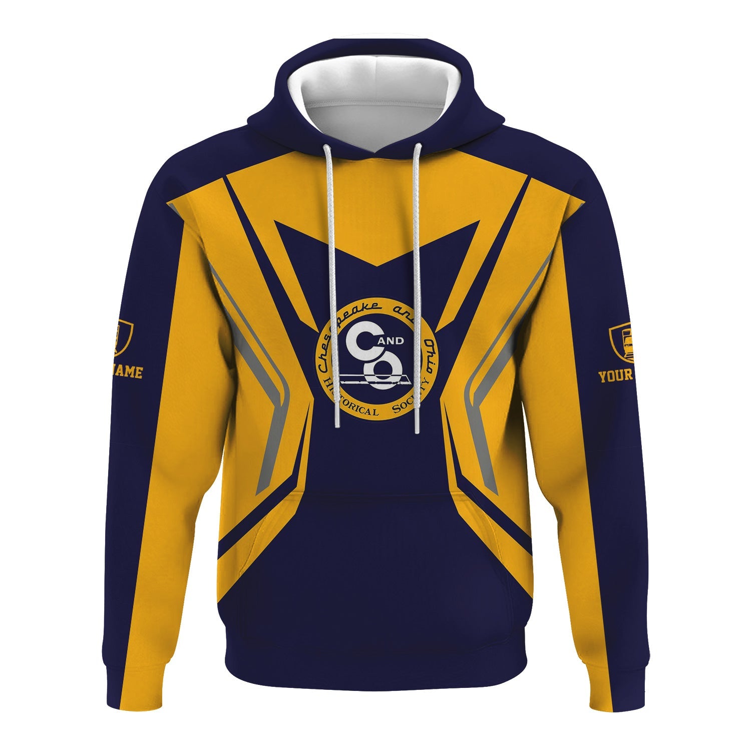 Railspirit Personalized Chesapeake and Ohio Railway Hoodie Unique Style with Custom Job C&O Train Zip Up Hoodie