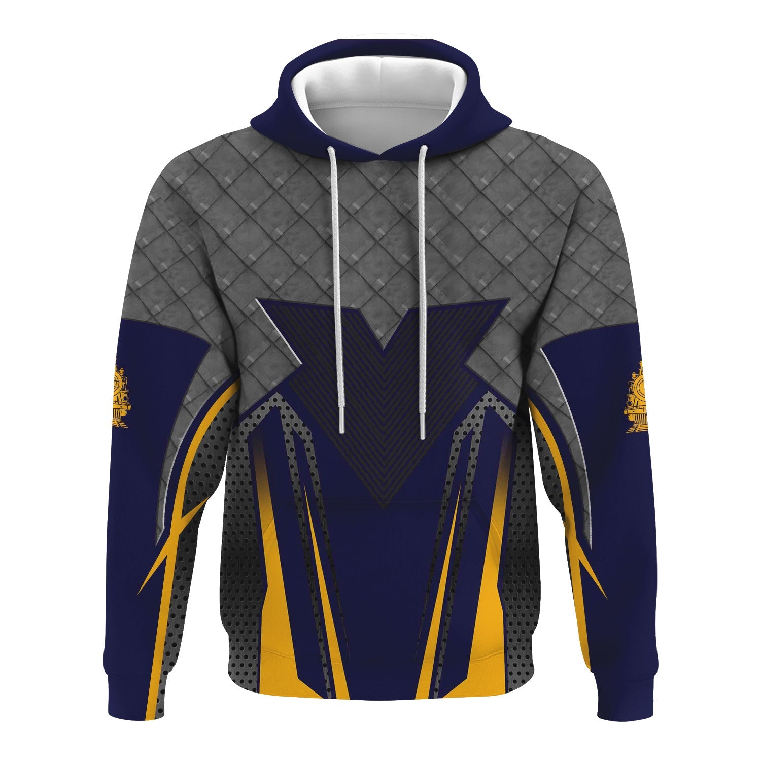 Railspirit Personalized Chesapeake and Ohio Railway Hoodie Rugged Steel Vibes C&O Train Zip Up Hoodie All Over Print