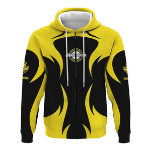 Railspirit Personalized Clinchfield Railroad Hoodie Distinctive Flame Style Zip Up Hoodie For Steam Engine Addict