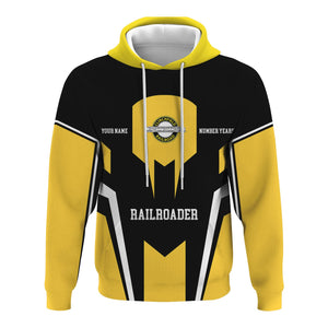 Railspirit Personalized Clinchfield Railroad Hoodie Custom Year Railroader Zip Up Hoodie Gift Idea For Train Lover