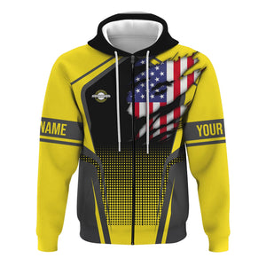 Railspirit Personalized Clinchfield Railroad Hoodie American Eagle Vintage Train Zip Up Hoodie