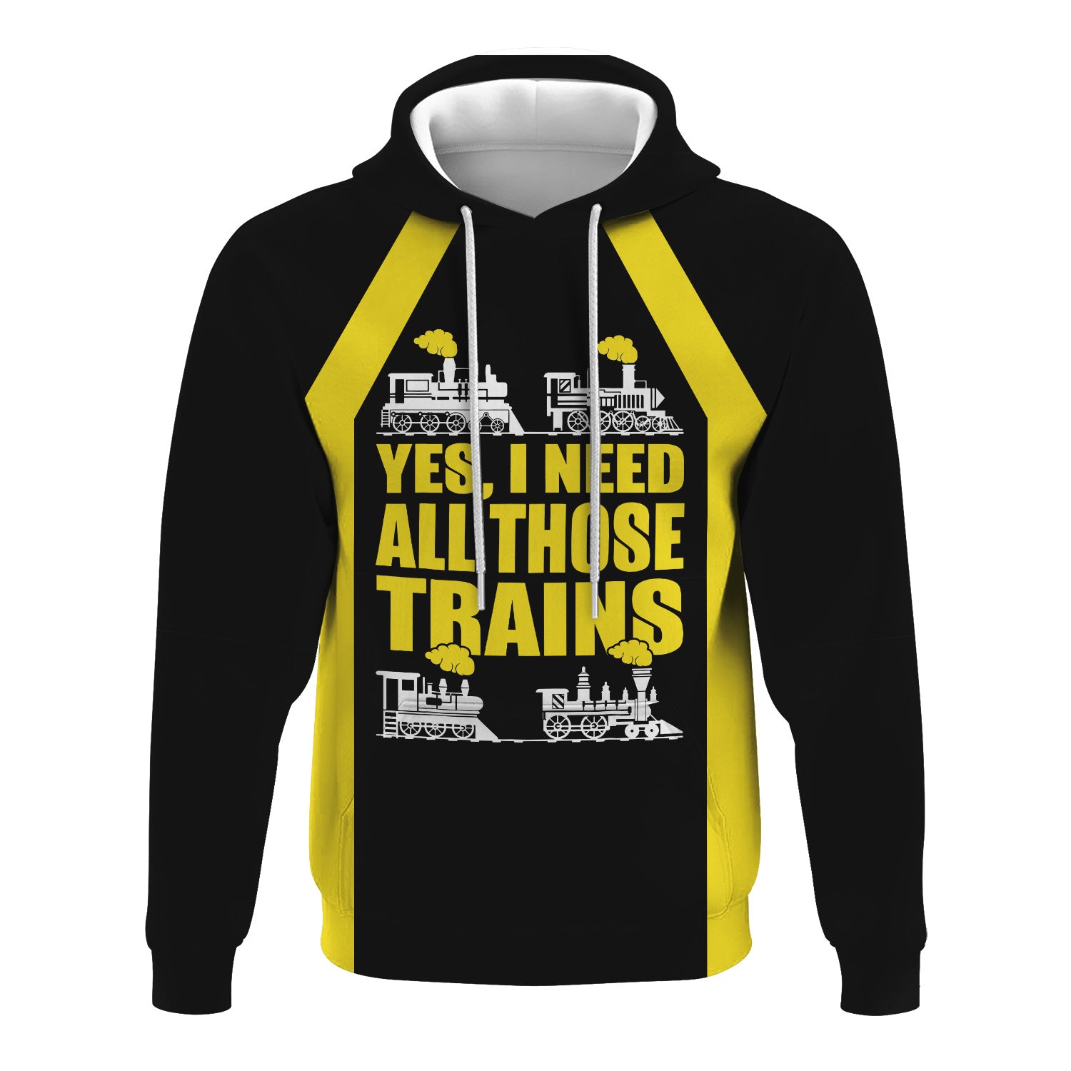 Railspirit Custom Name Clinchfield Railroad Hoodie Yes I Need All Those Train Printed Zip Hoodie
