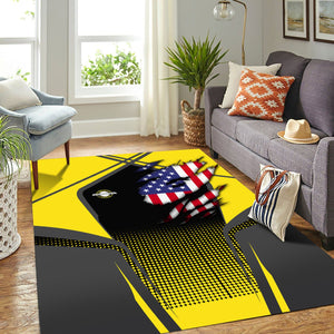 Railspirit Personalized Clinchfield Railroad Area Rug American Eagle Vintage Train Rug