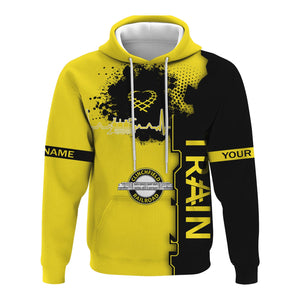 Railspirit Personalized Clinchfield Railroad Hoodie Engine Heartbeat and Track Love Style Zip Up Hoodie Gift Idea For Train Lovers