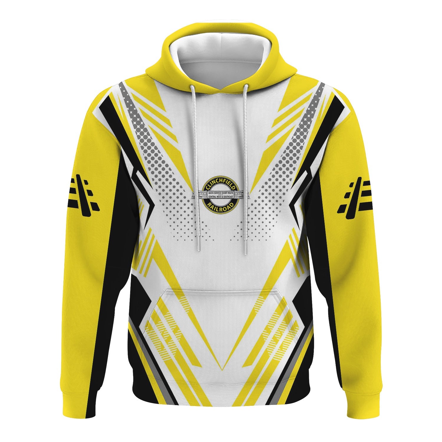 Railspirit Personalized Clinchfield Railroad Hoodie Railroad Tribute Design Train Zip Up Hoodie for Train Lovers