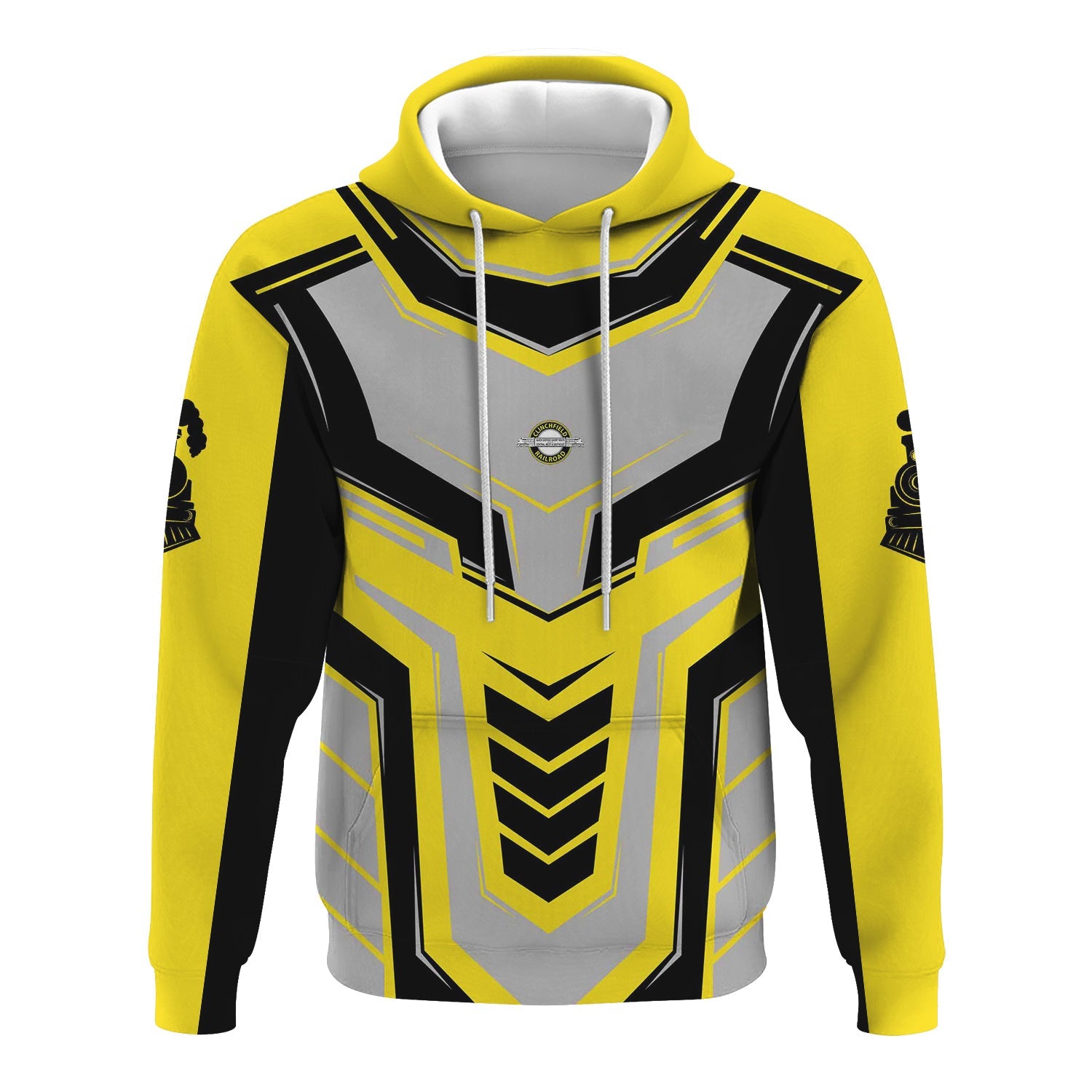 Railspirit Personalized Clinchfield Railroad Hoodie Armor-Inspired Design Train Zip Up Hoodie All Over Print