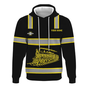 Railspirit Custom Name Clinchfield Railroad Hoodie Eat Train Sleep Repeat Printed Train Zip Hoodie