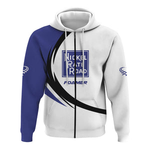 Railspirit Personalized New York, Chicago and St. Louis Railroad Hoodie Unique Graphic Style Nickel Plate Road Zip Up Hoodie For Train Enthusiasts