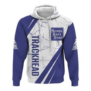 Railspirit Personalized New York, Chicago and St. Louis Railroad Hoodie Crackle Texture Style Nickel Plate Road Train Zip Up Hoodie For Trackhead