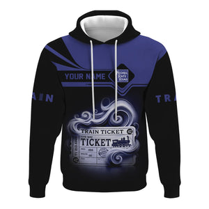 Railspirit Custom Name New York, Chicago and St. Louis Railroad Hoodie American Train Ticket Nickel Plate Road Printed Zip Hoodie
