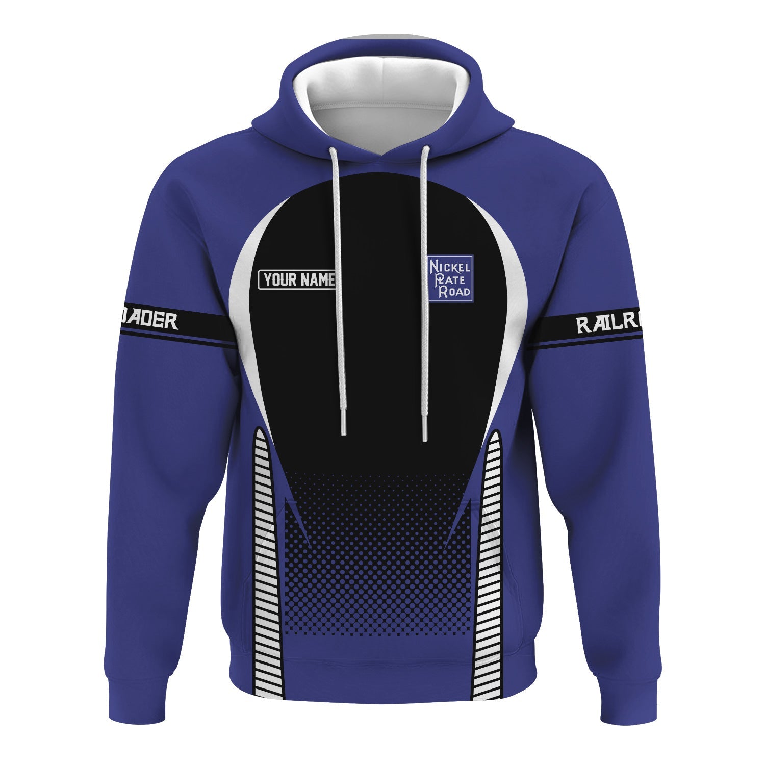Railspirit Personalized New York, Chicago and St. Louis Railroad Hoodie Stress Is Caused By Not Having Enough Trains Nickel Plate Road Zip Up Hoodie