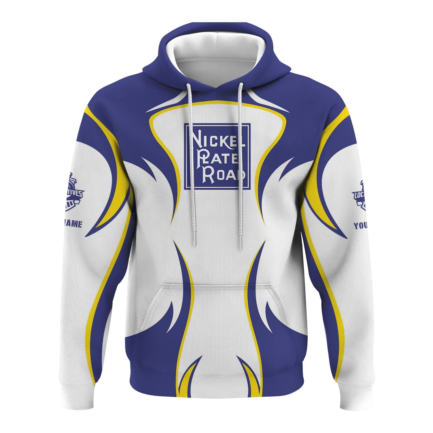 Railspirit Personalized New York, Chicago and St. Louis Railroad Hoodie Distinctive Flame Style Zip Up Hoodie For Steam Engine Addict