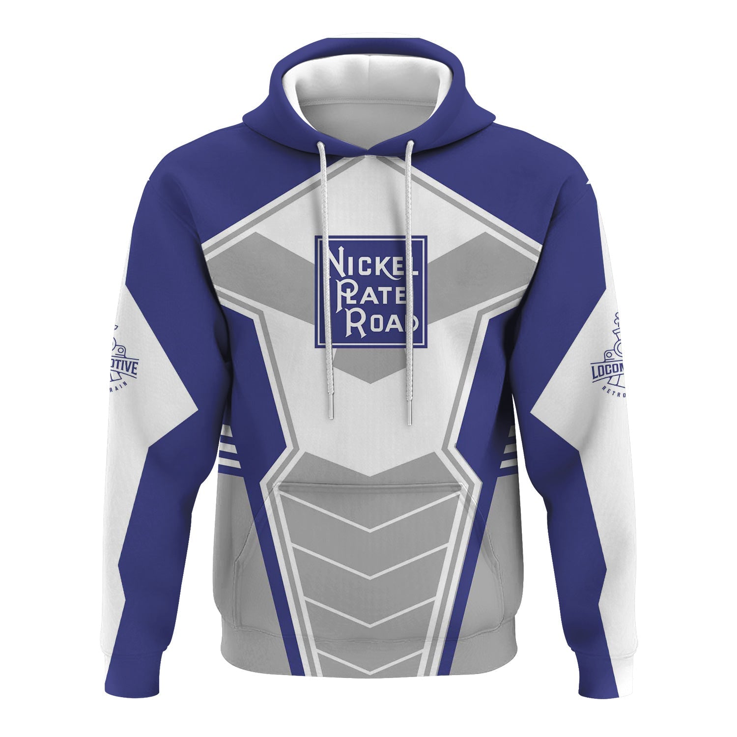 Railspirit Personalized New York, Chicago and St. Louis Railroad Hoodie Engine-Inspired Style Nickel Plate Road Train Zip Up Hoodie