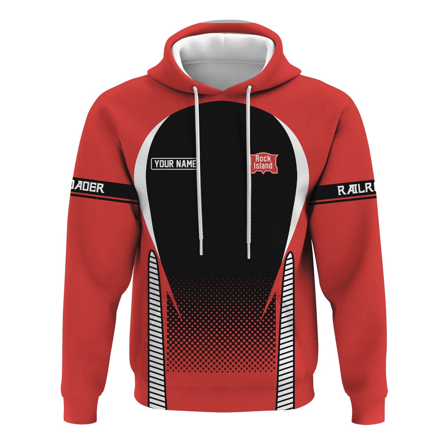 Railspirit Personalized Chicago, Rock Island and Pacific Railroad Hoodie Stress Is Caused By Not Having Enough Trains Rock Island Railroad  Zip Up Hoodie