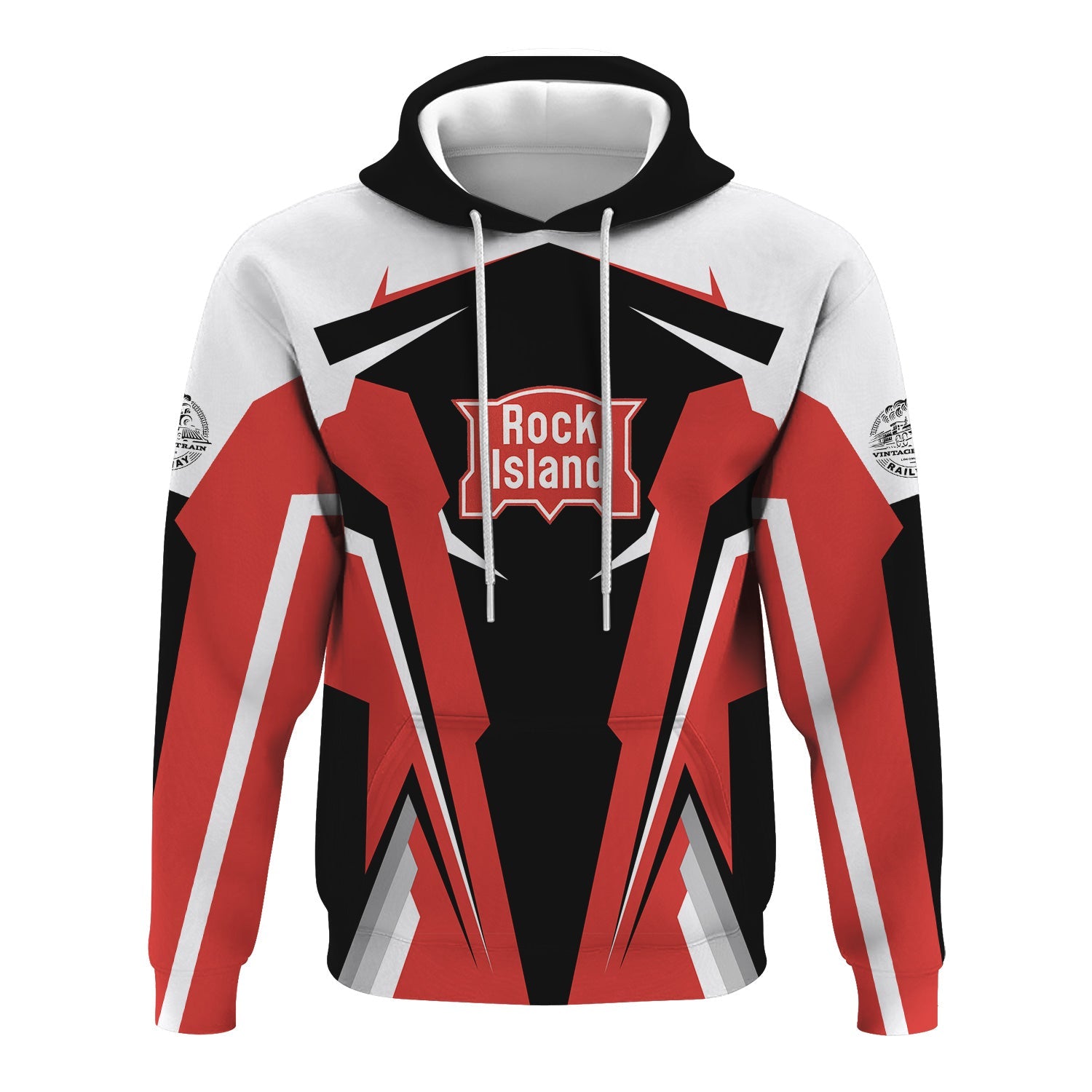 Railspirit Personalized Chicago, Rock Island and Pacific Railroad Hoodie Strong Line Style Rock Island Railroad Train Hoodie Gift Idea For Train Lover