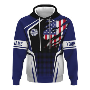 Railspirit Personalized B&O Great States Railroad Hoodie American Eagle Vintage Train Zip Up Hoodie