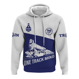 Railspirit Custom Name B&O Great States Railroad Hoodie One Track Mind Printed Zip Hoodie