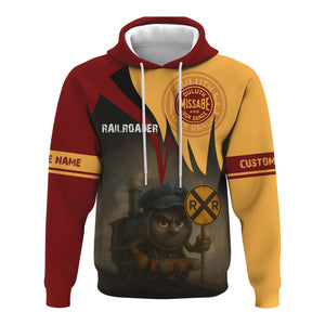 Railspirit Personalized Duluth, Missabe, & Iron Range Railroad Hoodie Angry Train Hoodie Gift Idea For Train Lover