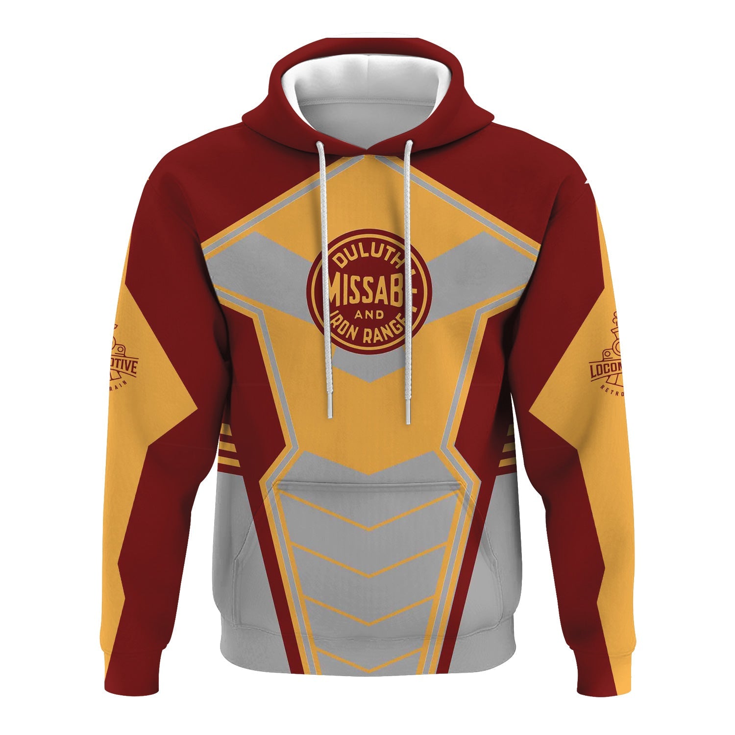 Railspirit Personalized Duluth, Missabe, & Iron Range Railroad Hoodie Engine-Inspired Style Train Zip Up Hoodie for Railroad Fanatic